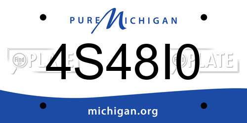 4S48I0 Michigan License Plate