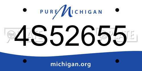 4S52655 Michigan License Plate