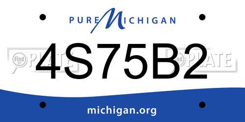 4S75B2 Michigan License Plate