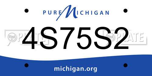 4S75S2 Michigan License Plate