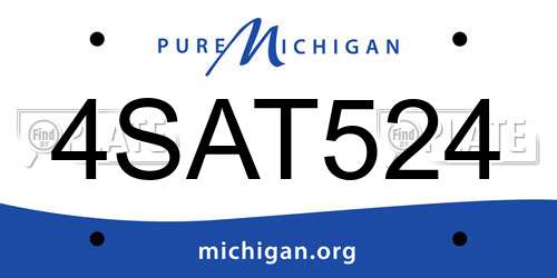4SAT524 Michigan License Plate