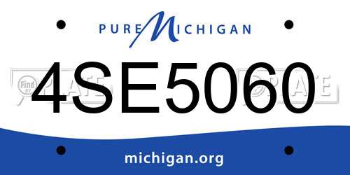 4SE5060 Michigan License Plate