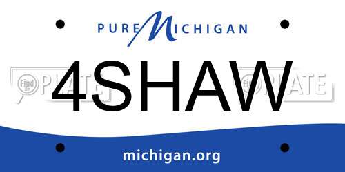 4SHAW Michigan License Plate