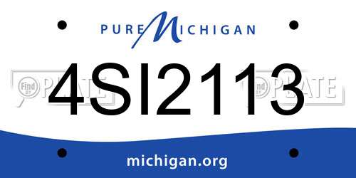 4SI2113 Michigan License Plate