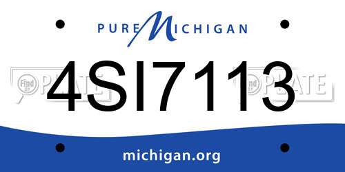 4SI7113 Michigan License Plate