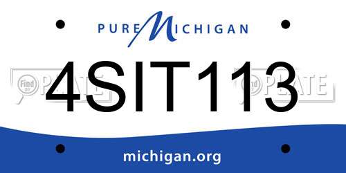 4SIT113 Michigan License Plate
