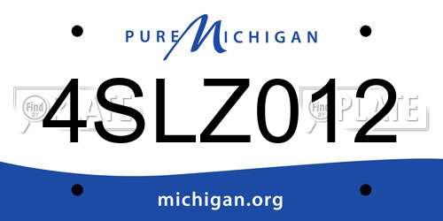 4SLZ012 Michigan License Plate