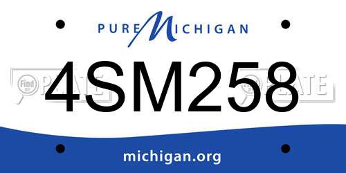 4SM258 Michigan License Plate