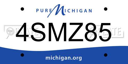 4SMZ85 Michigan License Plate