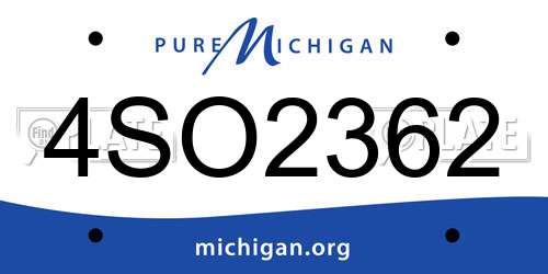 4SO2362 Michigan License Plate