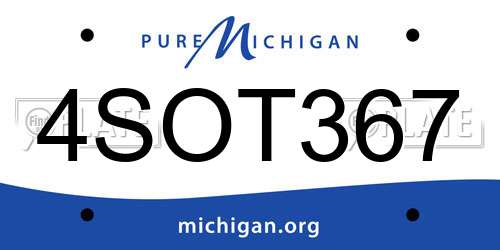 4SOT367 Michigan License Plate