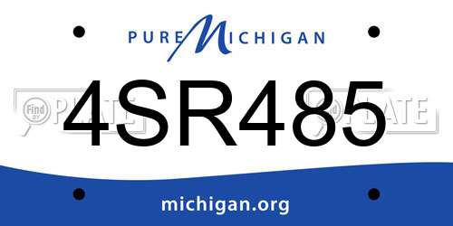 4SR485 Michigan License Plate