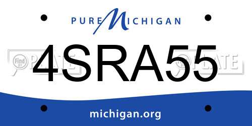 4SRA55 Michigan License Plate