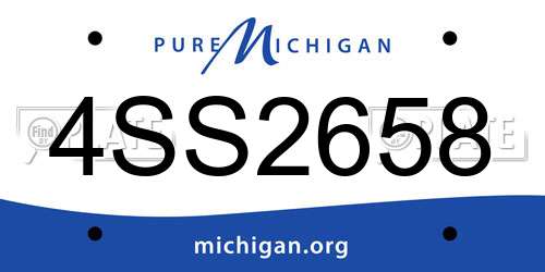 4SS2658 Michigan License Plate
