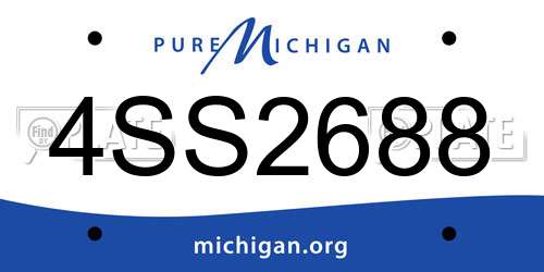 4SS2688 Michigan License Plate