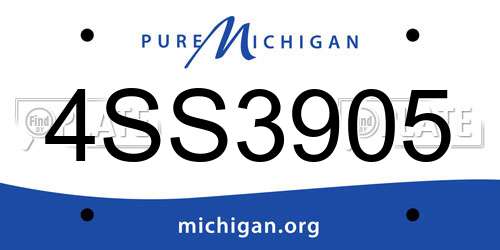 4SS3905 Michigan License Plate