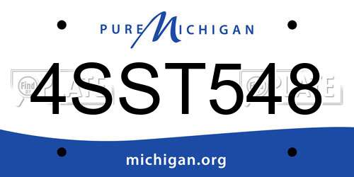 4SST548 Michigan License Plate