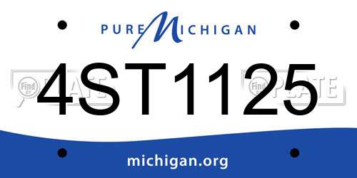 4ST1125 Michigan License Plate