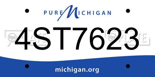 4ST7623 Michigan License Plate