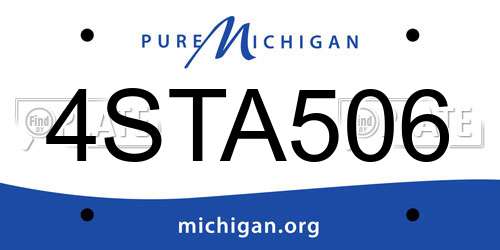 4STA506 Michigan License Plate