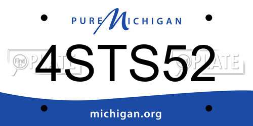 4STS52 Michigan License Plate
