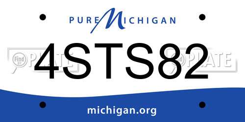 4STS82 Michigan License Plate
