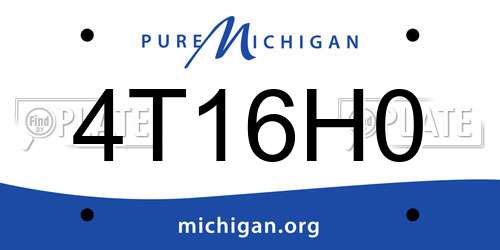 4T16H0 Michigan License Plate