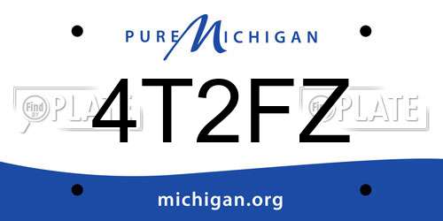 4T2FZ Michigan License Plate