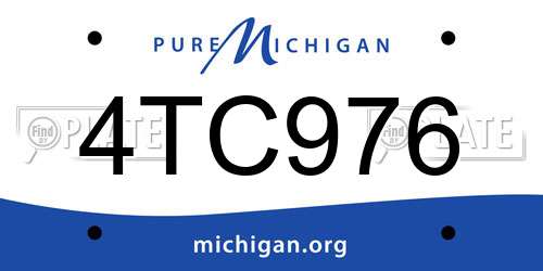4TC976 Michigan License Plate