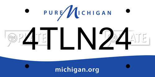 4TLN24 Michigan License Plate