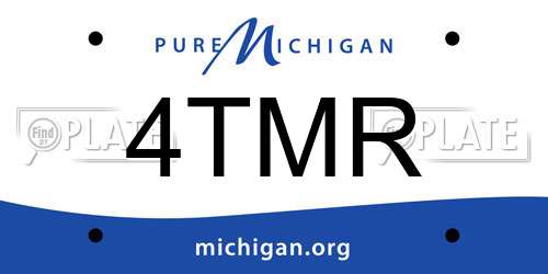 4TMR Michigan License Plate