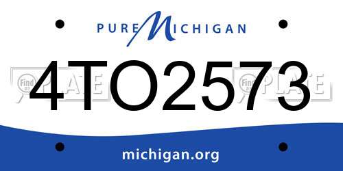4TO2573 Michigan License Plate
