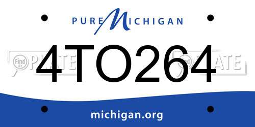 4TO264 Michigan License Plate