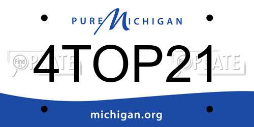 4TOP21 Michigan License Plate