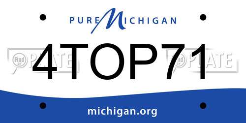4TOP71 Michigan License Plate