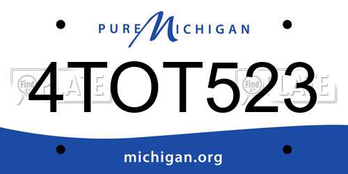 4TOT523 Michigan License Plate