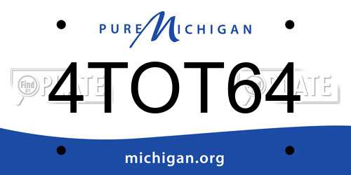4TOT64 Michigan License Plate