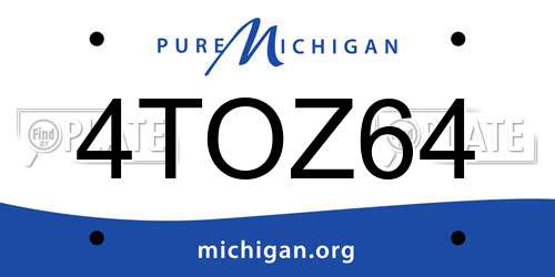 4TOZ64 Michigan License Plate