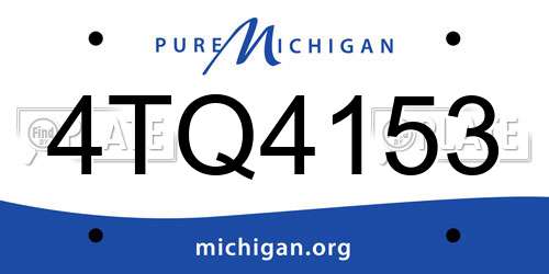 4TQ4153 Michigan License Plate