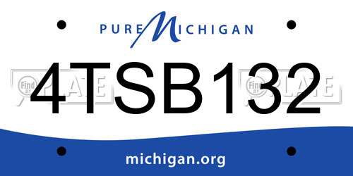 4TSB132 Michigan License Plate
