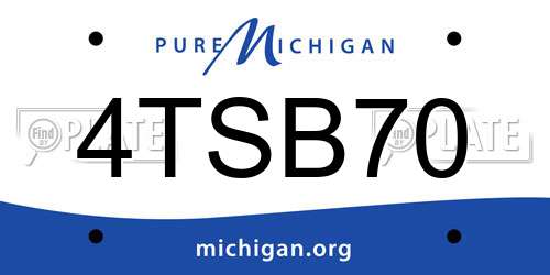 4TSB70 Michigan License Plate