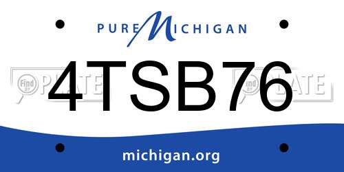 4TSB76 Michigan License Plate