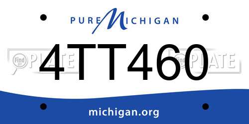 4TT460 Michigan License Plate