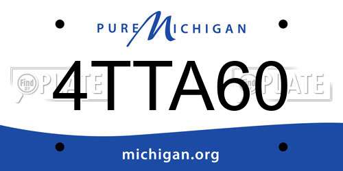 4TTA60 Michigan License Plate