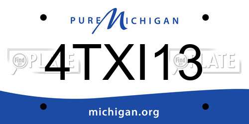 4TXI13 Michigan License Plate