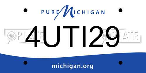 4UTI29 Michigan License Plate