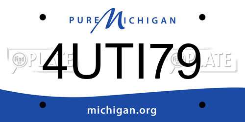 4UTI79 Michigan License Plate
