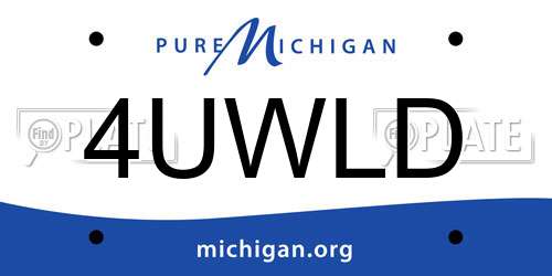4UWLD Michigan License Plate