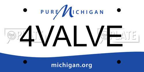 4VALVE Michigan License Plate