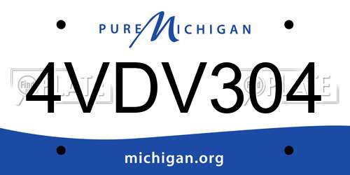 4VDV304 Michigan License Plate